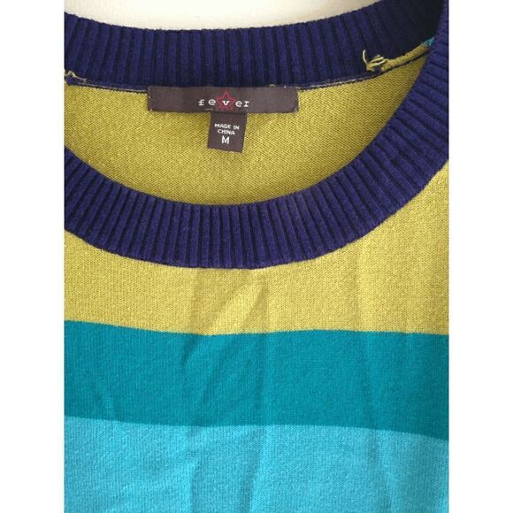 Fever Womens Pullover Chunky Knit Sweater Multicolor Sz M - Picture 2 of 2
